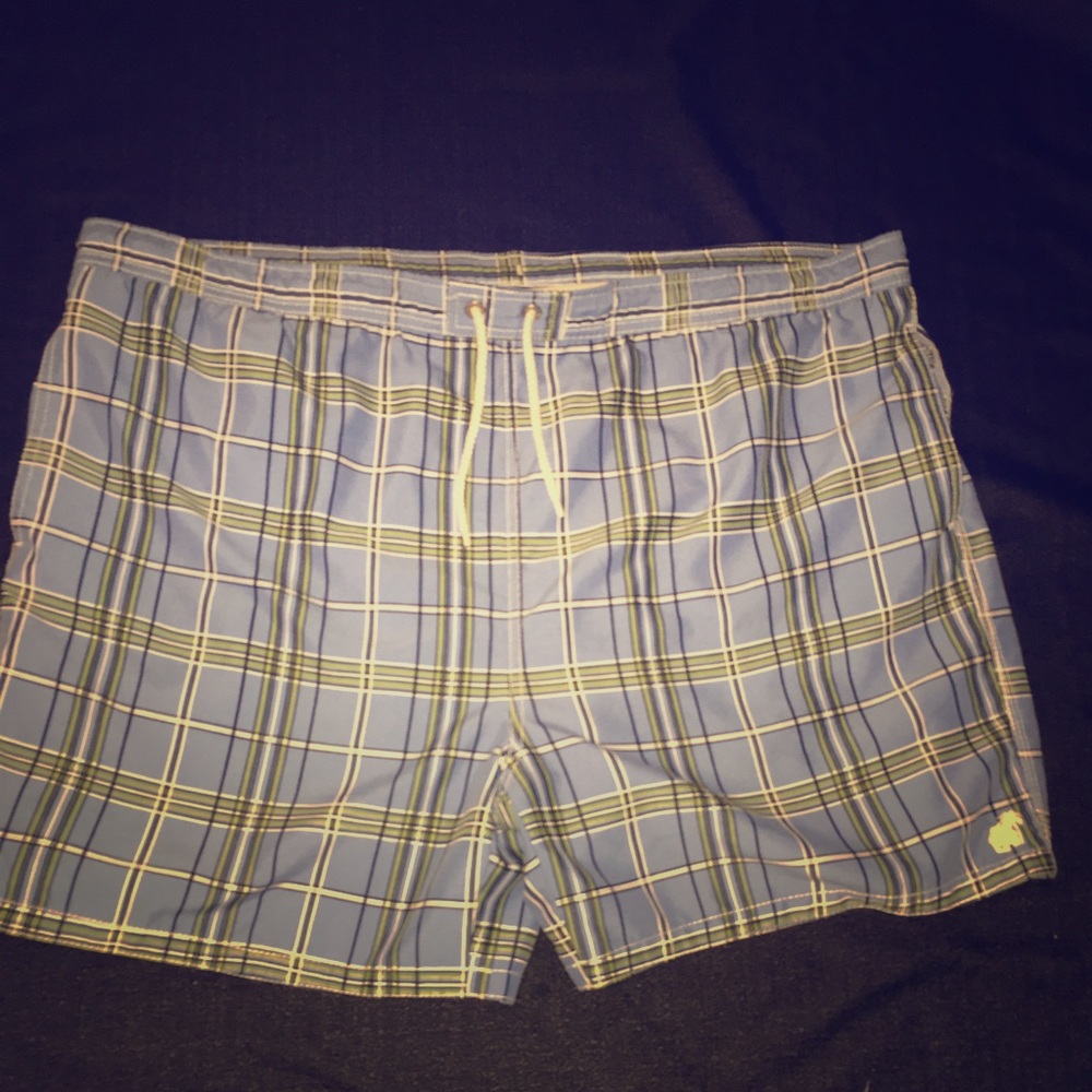 Caribbean Joe Plaid Swim Trunks Size XXL